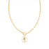 Gold Link Charm Chain Connector Necklace